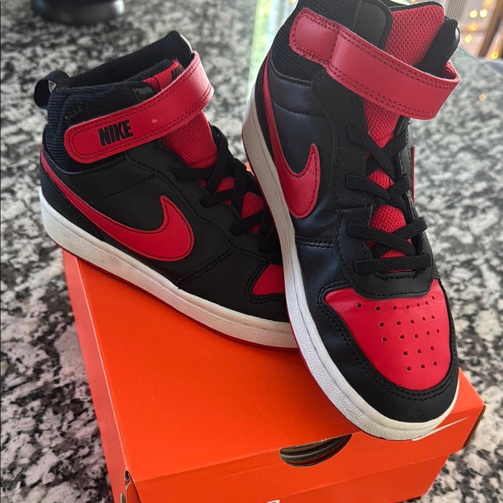 Nike Black and Red Kids' Sneakers